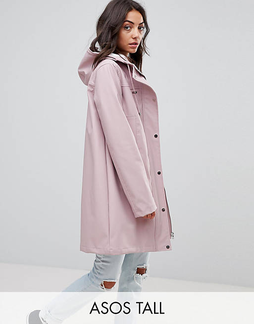 ASOS DESIGN Tall borg lined raincoat | ASOS