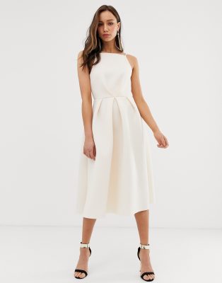 asos bow back midi prom dress