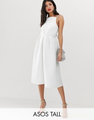 ASOS DESIGN Tall bow back midi prom dress ASOS Tall