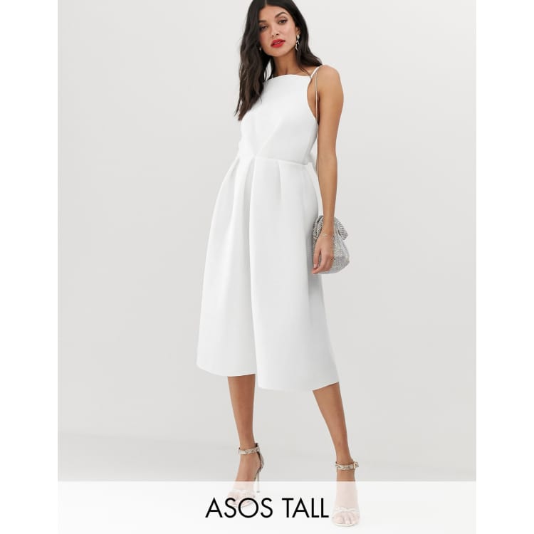 Asos design bow shop back midi prom dress