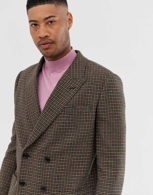 Double breasted hot sale houndstooth suit