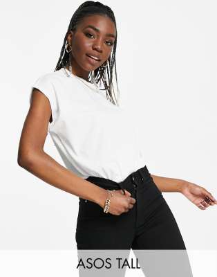 ASOS DESIGN Tall boxy sleeveless t-shirt in white