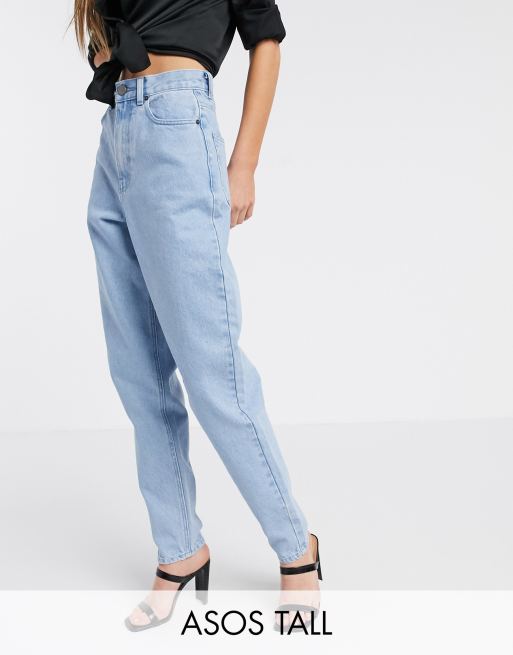 ASOS DESIGN Tall - Boyfriend jeans a palloncino lavaggio blu acceso