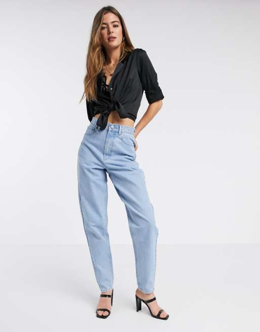 ASOS DESIGN Tall –  Boyfriend-Jeans mit Ballonbeinen in hellblauer Waschung, 4 von 4