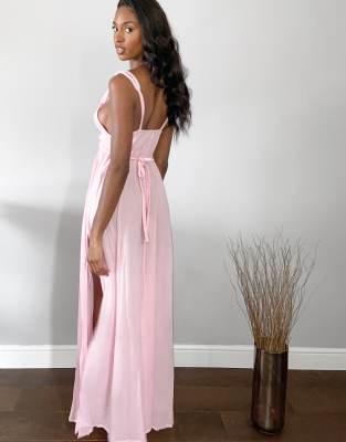 baby pink maxi