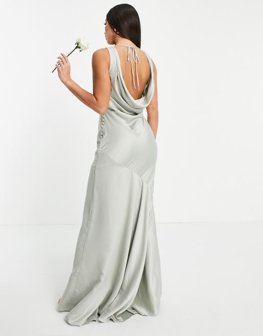 Cowl back 2024 maxi dress