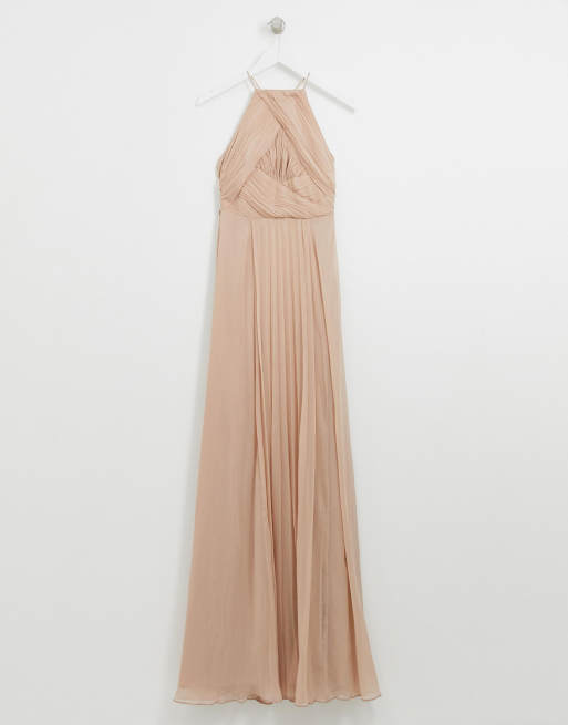 asos design bridesmaid pinny maxi dress with ruched bodice ASOS DESIGN Tall Bridesmaid pinny maxi dress with ruched bodice