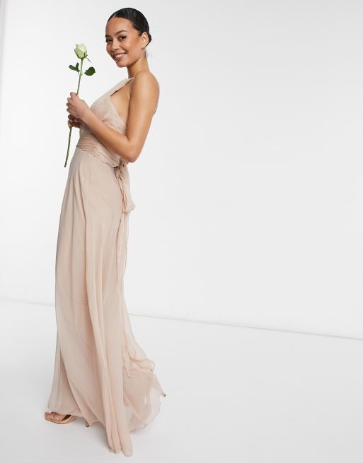 ASOS Tall ASOS DESIGN Tall Bridesmaid ruched waist maxi dress with