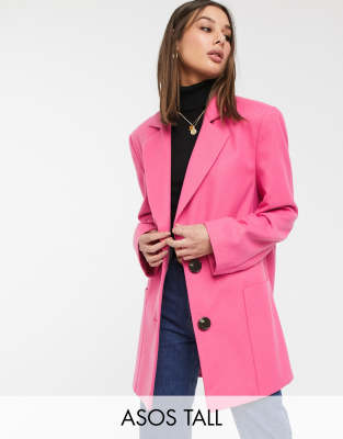 asos coat pink