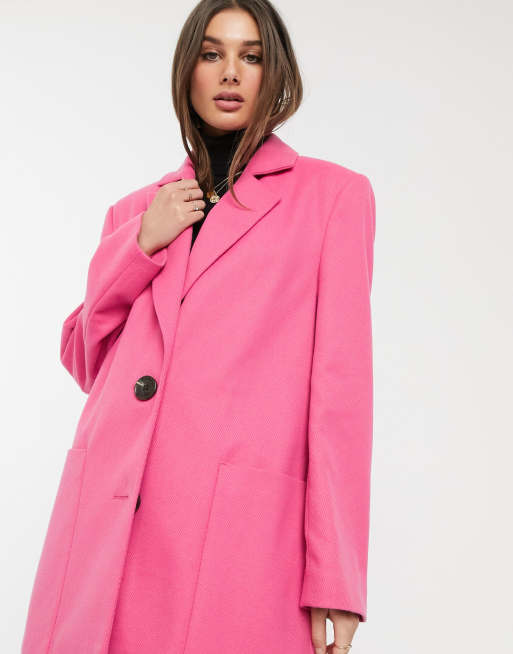 Asos design crepe hot sale pocket detail coat