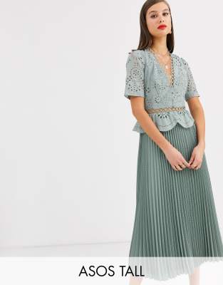 asos button front dress