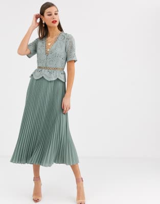 asos green tea dress