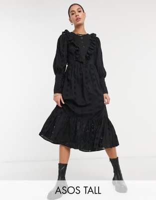 asos black funeral dress