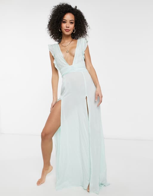 Mint green 2025 beach dress