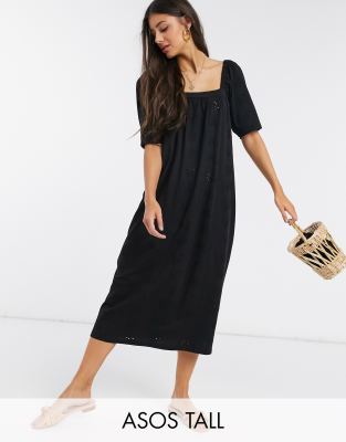 black sundress midi