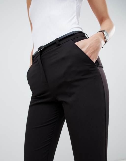 ASOS DESIGN - Tall - Broek met smaltoelopende pijpen en riem, 3 van 4