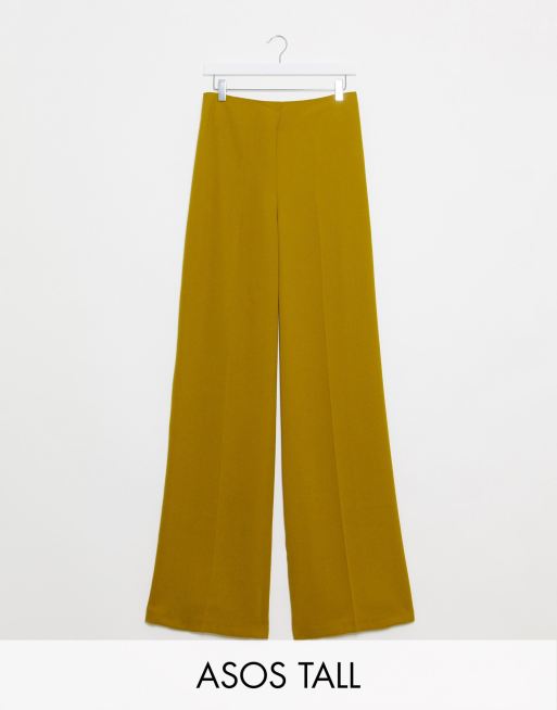 ASOS DESIGN Tall - Broek met wijde pijpen en nette hoge taille