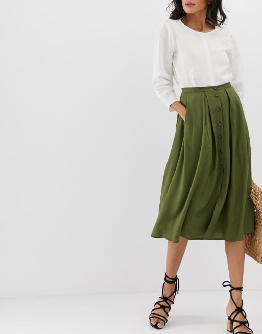 Asos floaty shop midi skirt