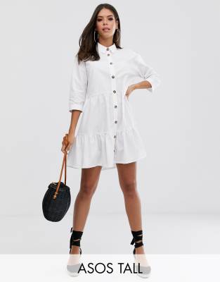asos tall white dress