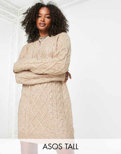 plus size cable knit sweater dress