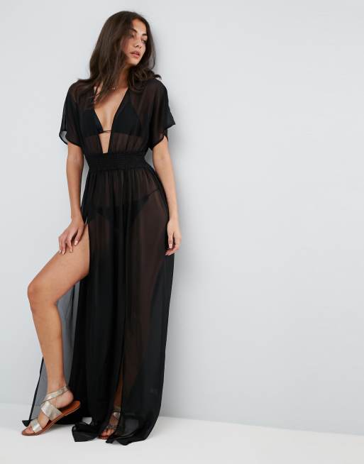 Caftano Elegante Donna, Abito Lungo Da Spiaggia Multiuso, Vestaglia Leggera E Morbida, Taglia Unica
