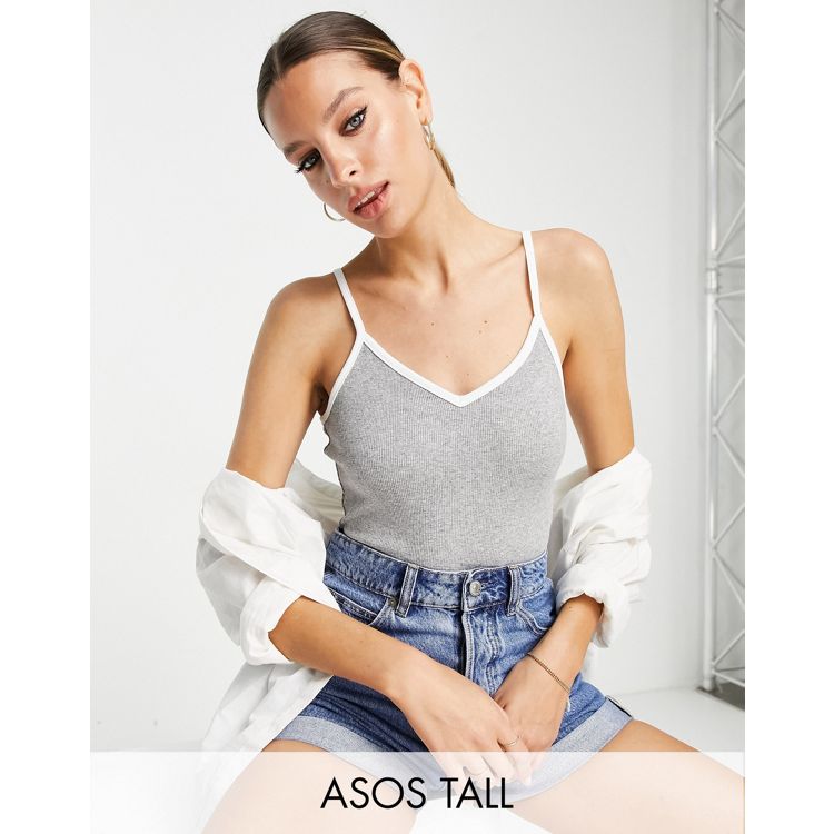 ASOS DESIGN Alexis lace soft bodysuit with picot trim in turquoise