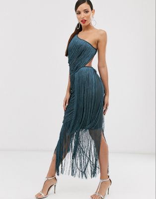 maxi dress with fringe