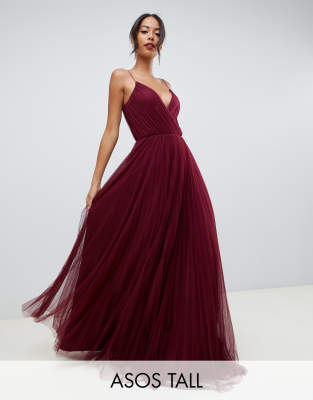 asos design tulle maxi dress