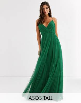 asos design tulle maxi dress