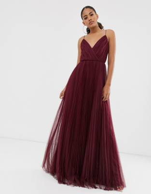 asos red tulle dress