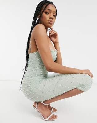 bodycon sage green dress
