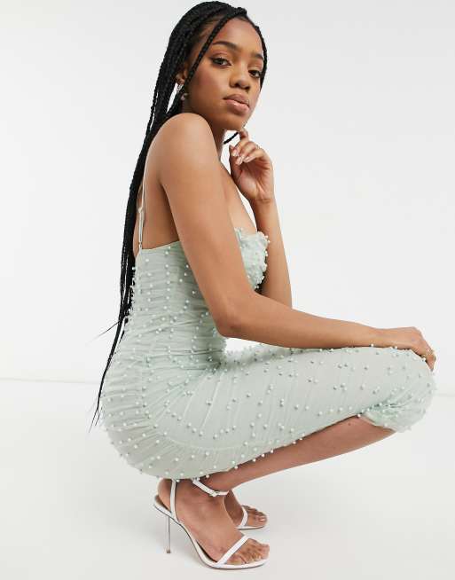 Asos pearl dress online