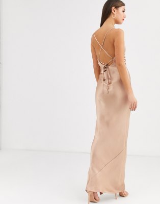 tall satin slip dress