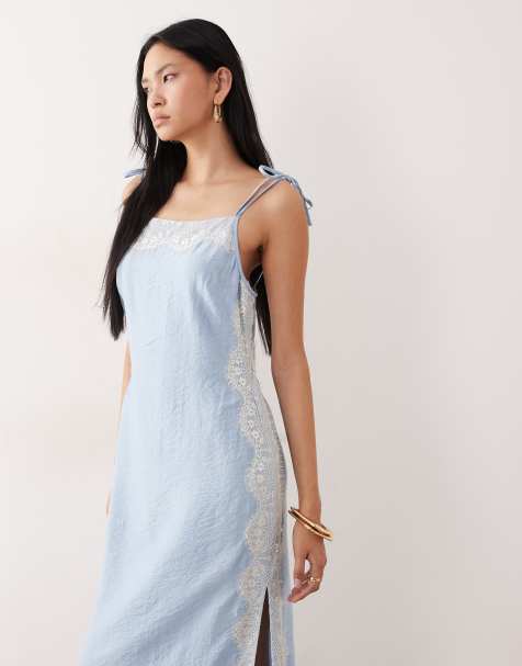 white a line mini dress with sleeves Lace-Up Back Dress main image 0