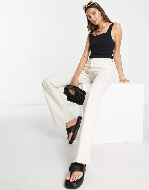 ASOS DESIGN Tall - Canotta nera con scollo rotondo sul davanti e sul retro, 4 di 4