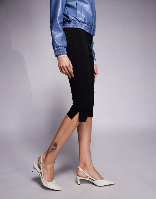 ASOS DESIGN Tall - Capribroek met zijsplit in zwart, 2 van 5