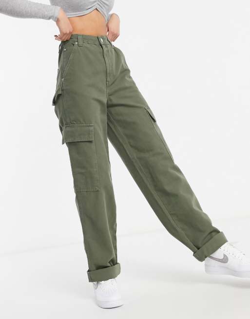 ASOS DESIGN Tall cargo pants with utility pocket in khaki