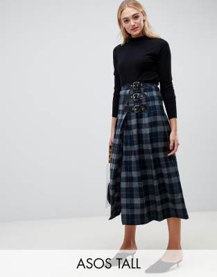 midi kilt skirt