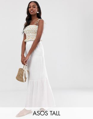 asos white maxi skirt