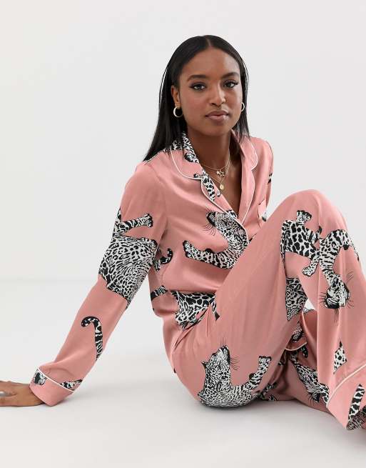 Asos leopard pyjamas hot sale