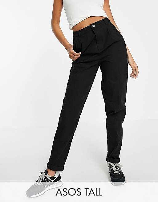 ASOS DESIGN Tall chino trousers in black