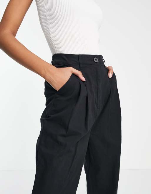 ASOS DESIGN Tall hourglass chino pants in black