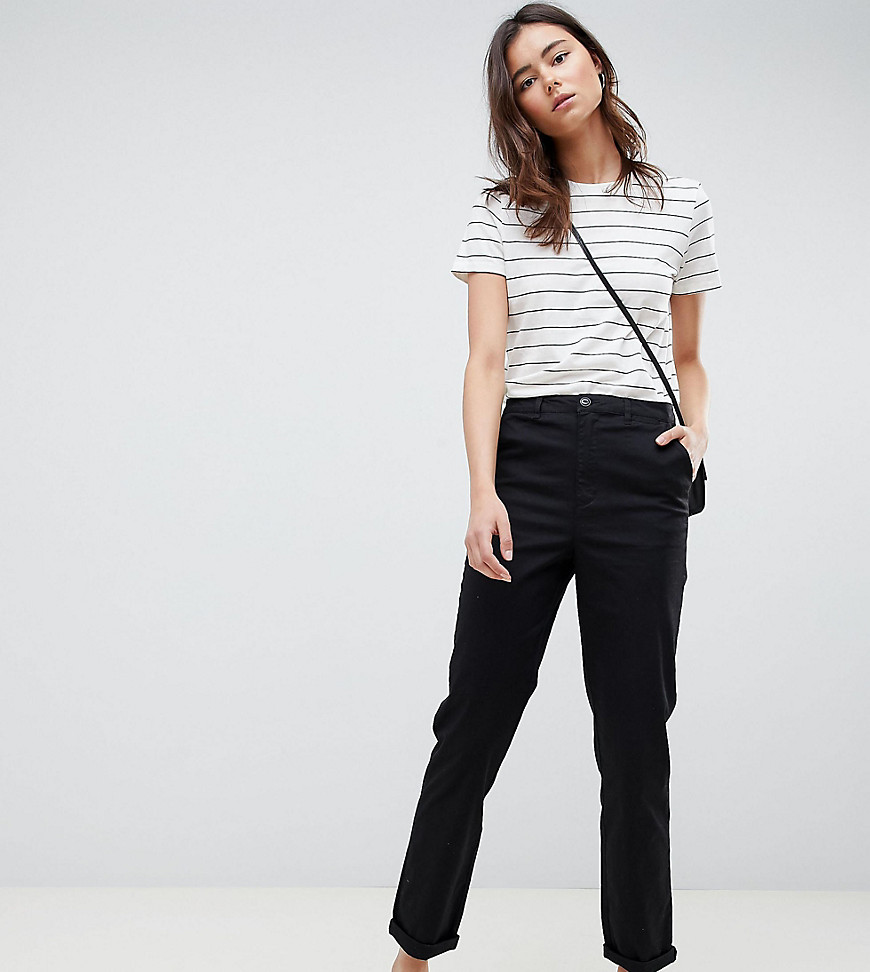 ASOS DESIGN Tall chino trousers in black