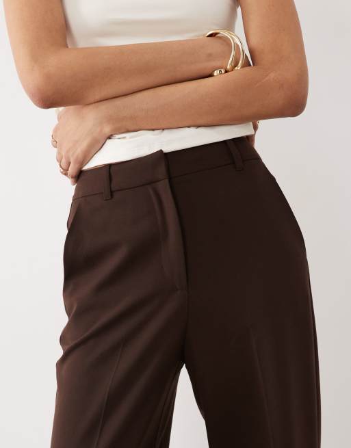 ASOS DESIGN Tall - Chokoladebrune skræddersyede bukser med svaj, 5 af 5