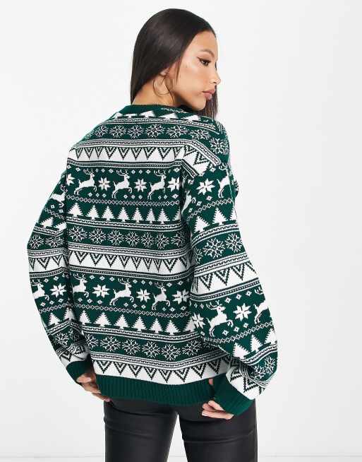 ASOS DESIGN Tall Christmas jumper in fair isle pattern, 2 of 4