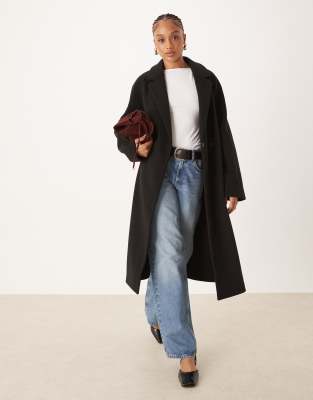 ASOS Tall ASOS DESIGN Tall chuck on overcoat in black
