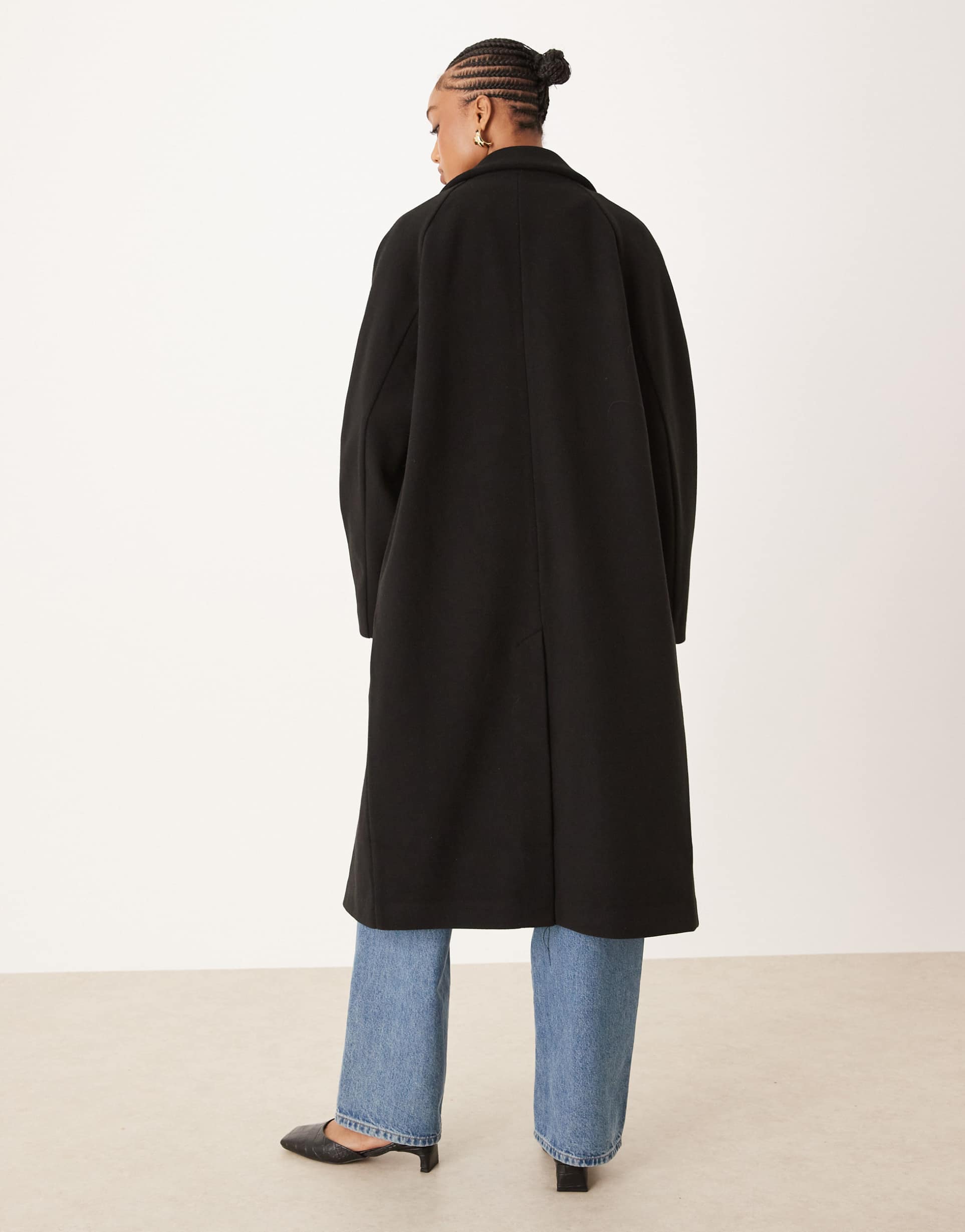ASOS DESIGN Tall chuck on overcoat in black
