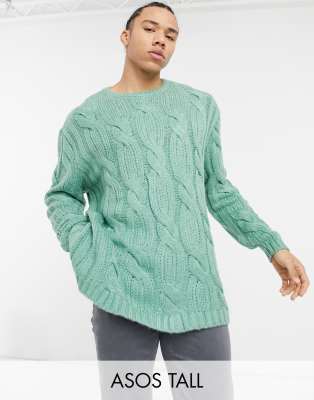 tall cable knit sweater
