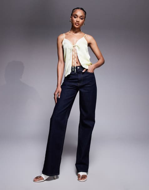 ASOS DESIGN Tall comfort stretch straight leg jean in rinse