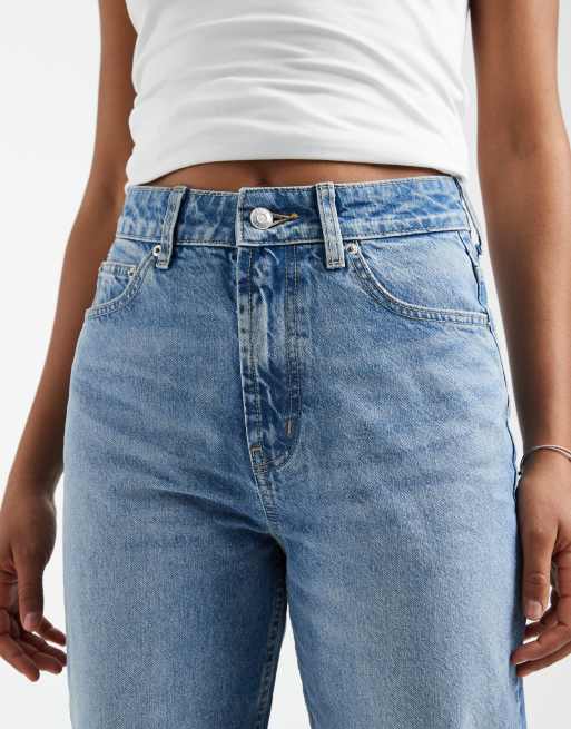 ASOS DESIGN Tall - Circular Design Collection - Dad jeans a fondo ampio lavaggio medio autentico , 5 di 5